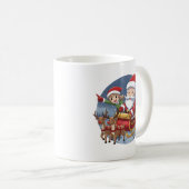 Mug Cute Christmas Chibi Santa and Elf – Holiday Illus (Devant droit)