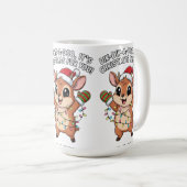 Mug Cute Christmas Dik-Dik – Festive Holiday Lights &  (Devant droit)
