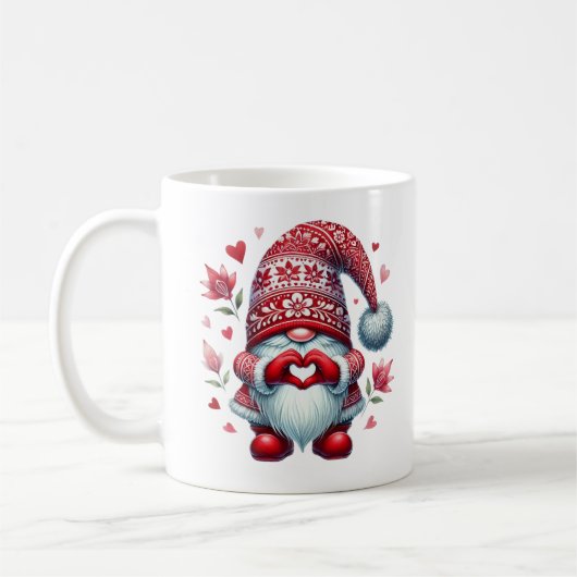 Mug Cute Christmas Gnome Festive Holiday Aesthetic Art (Gauche)