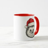 Mug Cute Christmas Hedgehog (Devant droit)