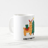 Mug Cute Christmas Llama Illustration – Festive Holida (Devant gauche)