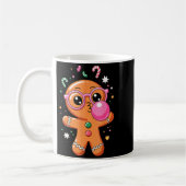 Mug Cute Christmas Pajama Gingerbread Blowing Bubble G (Gauche)