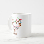 Mug Cute Christmas reindeer face With Ligths (Devant gauche)