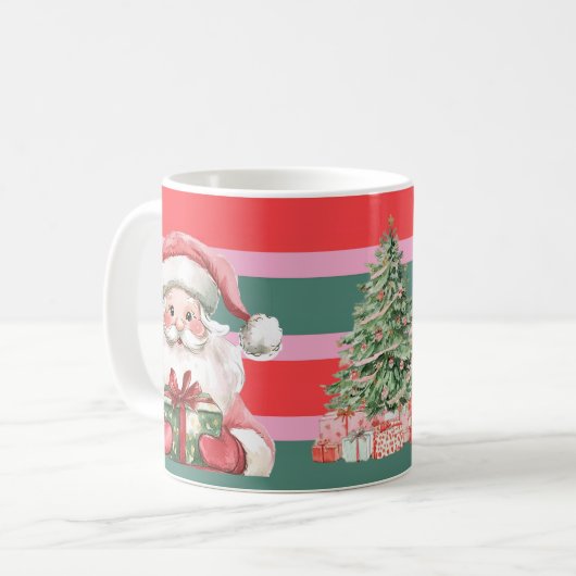 Mug Cute Christmas Santa Snowman Tree (Devant gauche)
