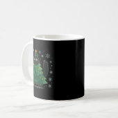 Mug Cute Christmas Tree Cat Funny Holiday Snowflake (Devant gauche)