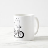 Mug Cute Chubby Chat Monter un dessin à vélo (Devant droit)
