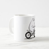 Mug Cute Chubby Chat Monter un dessin à vélo (Devant gauche)