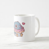 Mug Cute Chubby Pigeon Avec Collier De Donut Drôle (Devant droit)