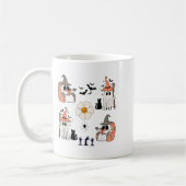 Mug Cute Citrouille Fantôme Boo Chat chauves-souris Mo (Gauche)