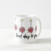 Mug Cute Classique Fleur Motif Texte Personnalisé Café (Devant droit)