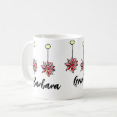 Mug Cute Classique Fleur Motif Texte Personnalisé Café (Devant gauche)