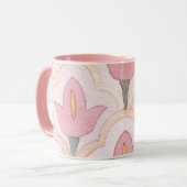 Mug Cute Classique Marocain avec tulipe Carrelage moti (Devant gauche)