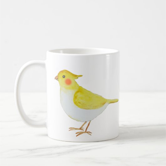 Mug Cute Cockatiel Cadeau Boudin blanc jaune (Gauche)