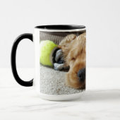 Mug Cute Cocker Spaniel Napping Personnalisé (Gauche)