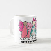 Mug Cute Coquette Anges de Noël (Devant gauche)