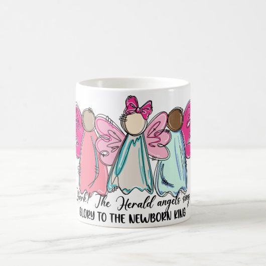 Mug Cute Coquette Anges de Noël (Centre)