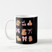 Mug Cute Coquette Bow Capybara Pajamas Pjs Clothes Gir (Gauche)