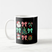 Mug Cute Coquette Bow Christmas Tree Santa Gingerbread (Gauche)