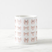 Mug Cute Coquette Bow Pattern Blush Pink (Centre)