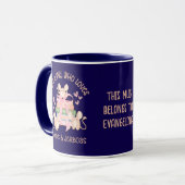 Mug Cute Coquette JUSTE UNE FILLE QUI AIME JERBOAS Blu (Devant gauche)