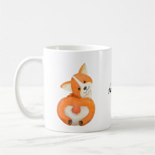 Mug Cute Corgi Butt, cadeau d'amoureux du corgi, Nom p