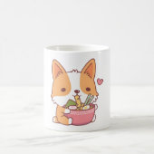 Mug Cute Corgi Chien Manger Ramen (Centre)
