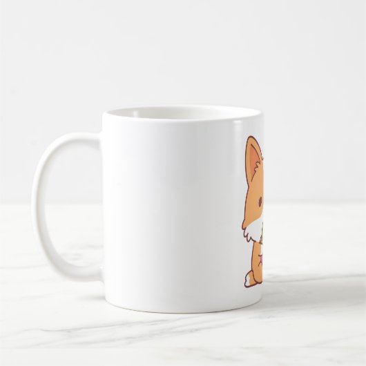 Mug Cute Corgi Chien Manger Ramen (Gauche)