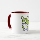 Mug Cute Corgi Pickleball Player Illustration-- Funny  (Devant gauche)