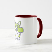 Mug Cute Corgi Pickleball Player Illustration-- Funny  (Devant droit)