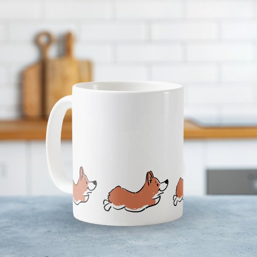 Mug Cute Corgi Simple Musique Personnalisée