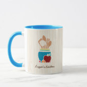 Mug Cute Country Style Ustensiles De Cuisine Avec Nom (Gauche)