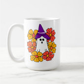 Mug Cute couronne de fleurs de fantôme d'Halloween (Gauche)