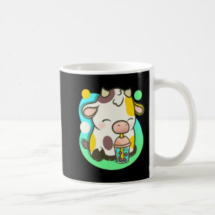 Mug Cute Cow Boba Tea Buble Tea Anime Kawaii
