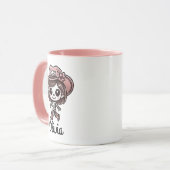 Mug Cute, Cowgirl Skeleton, Nom Personnalisé, Hallowee (Devant gauche)