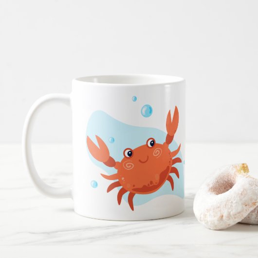 Mug Cute crabe. Monde sous-marin. ​ (Avec donut)
