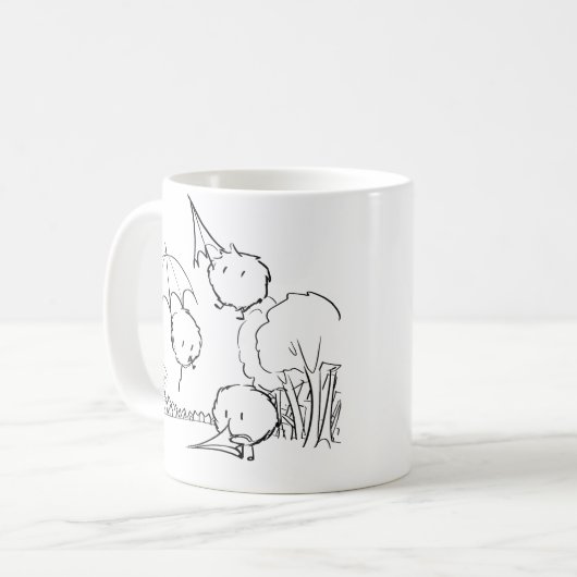Mug Cute créatures parapluies (Devant gauche)