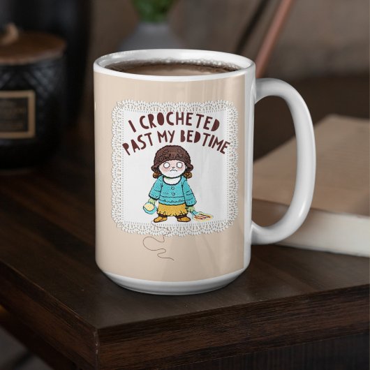 Mug Cute Crochet poupée Fil Doily