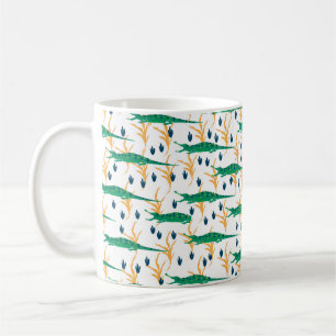 Mug Cute crocodiles seamless pattern. Cartoon animals.