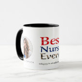 Mug Cute Custom Christmas Nurse Gift 2 Photos Nom (Devant gauche)