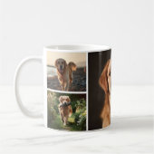 Mug Cute Custom Dog 4 Photos Collage Personalized (Gauche)
