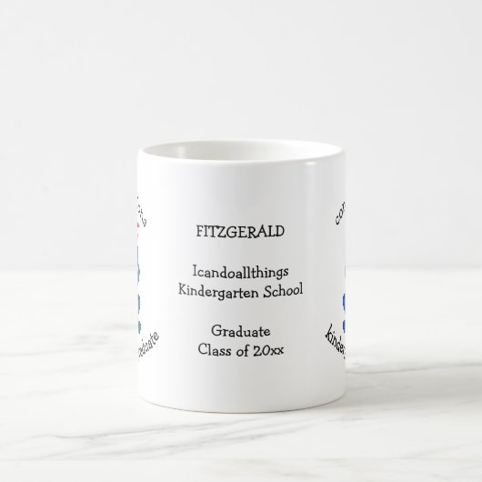 Mug Cute Custom Frog Kindergarten Graduation (Centre)