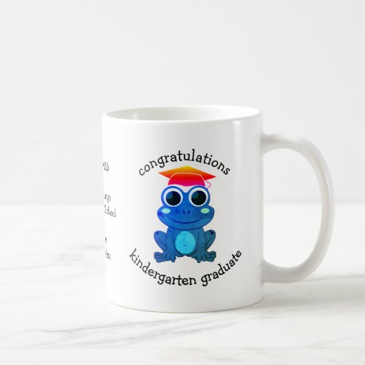 Mug Cute Custom Frog Kindergarten Graduation (Droite)