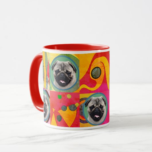 Mug Cute Custom Photo Amoureux des chiens Mom Grandma  (Devant gauche)