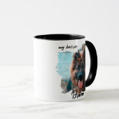 Mug Cute Custom Typography Dog Photo Bestie Pet  (Devant droit)
