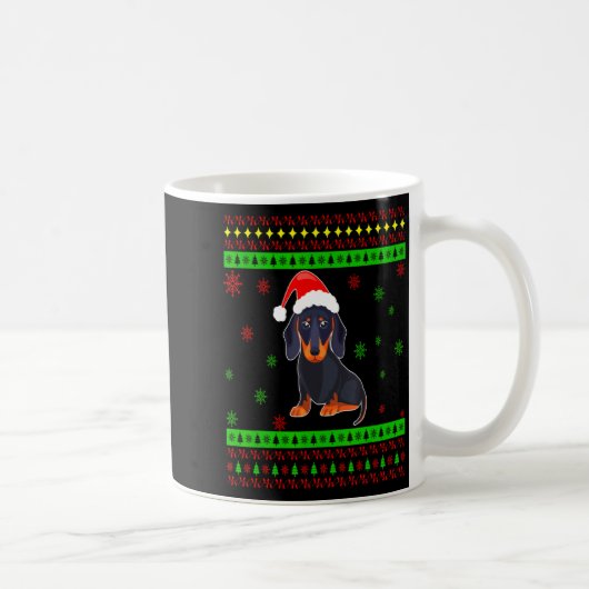 Mug Cute Dachshund Long Dog Mom Merry Xmas New Year (Droite)