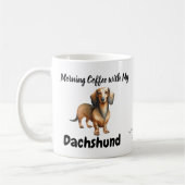 Mug Cute Dachshund Sandy Matin Brown (Gauche)