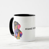 Mug Cute DACHSHUND tasse/tasse avec nom modifiable (Devant gauche)