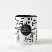 Mug Cute Dalmatiens Noir & Blanc Zones Joyeuses (Centre)