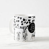 Mug Cute Dalmatiens Noir & Blanc Zones Joyeuses (Devant gauche)