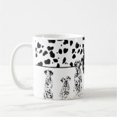Mug Cute Dalmatiens Noir & Blanc Zones Joyeuses (Gauche)